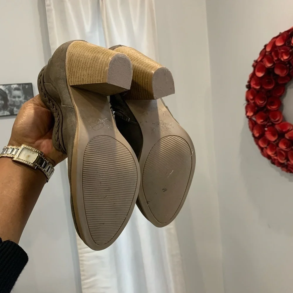 Charlotte Russe brown suede boots size 7